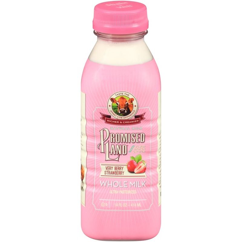 Promised Land Dairy Very Berry Strawberry Whole Milk (14 fl oz) - Instacart