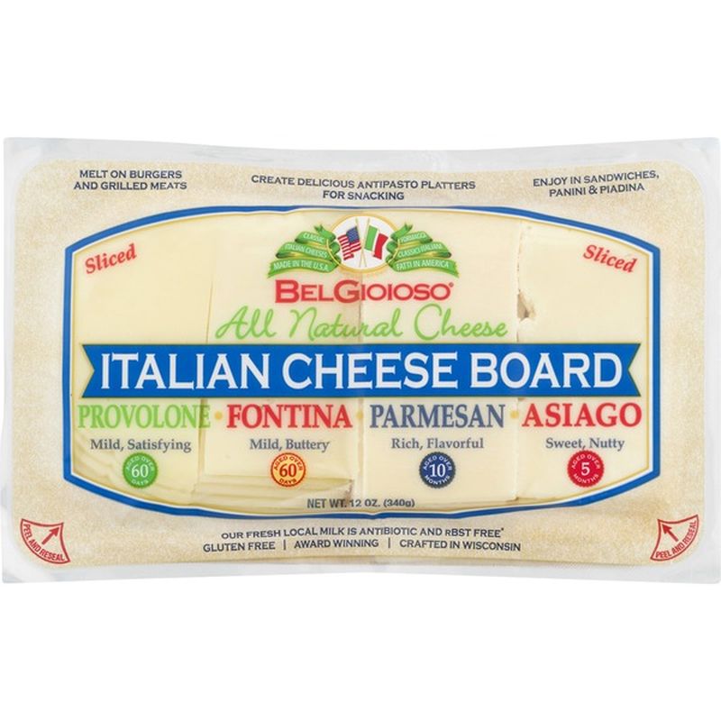 BelGioioso Italian Cheese Board, Provolone, Fontina, Parmesan, Asiago