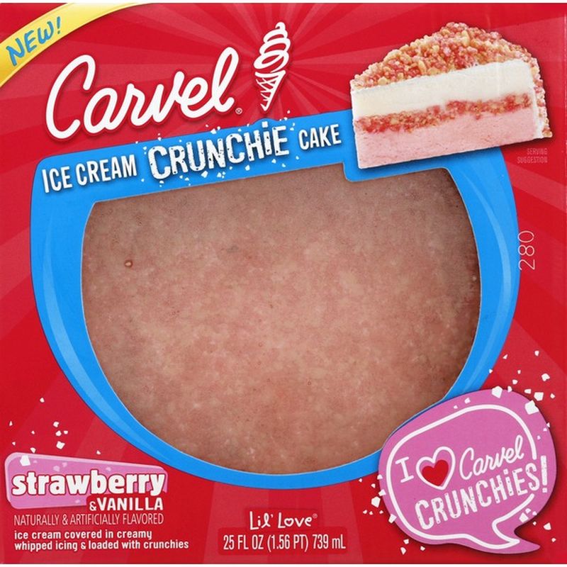 Carvel Lil' Love Strawberry & Vanilla Ice Cream Crunchie Cake (25 oz