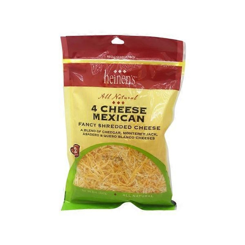 Heinen's 4 Cheese Mexican Blend A Blend Of Cheddar, Monterey Jack