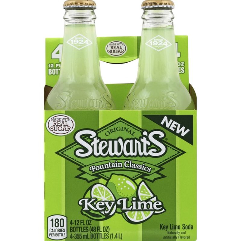 Stewart's Key Lime Soda Made with Sugar (12 fl oz) - Instacart