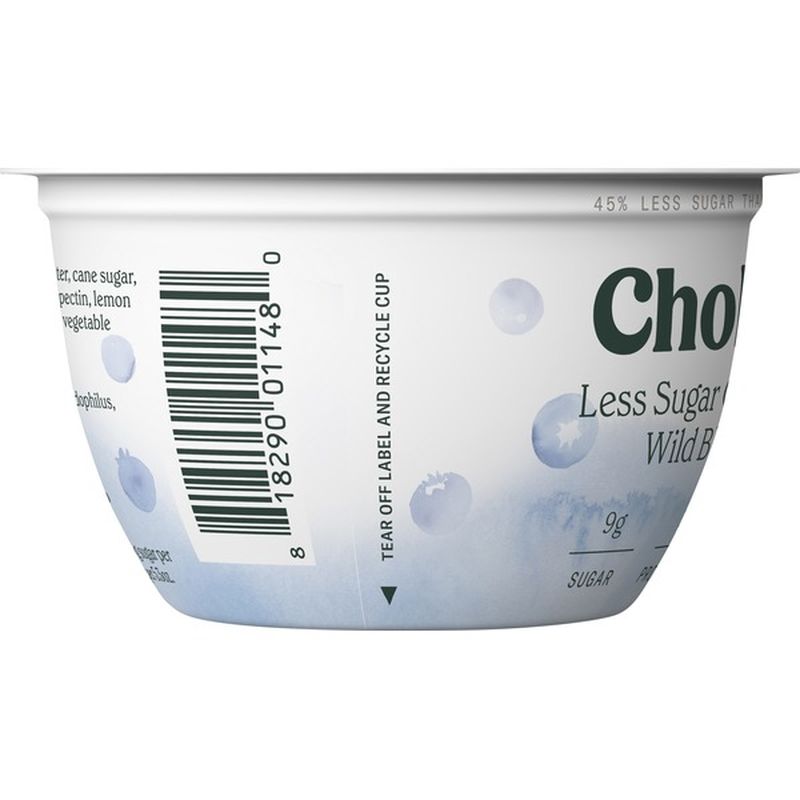 Chobani Greek Yogurt Less Sugar Low Fat Wild Blueberry 53 Oz From Lowes Foods Instacart 