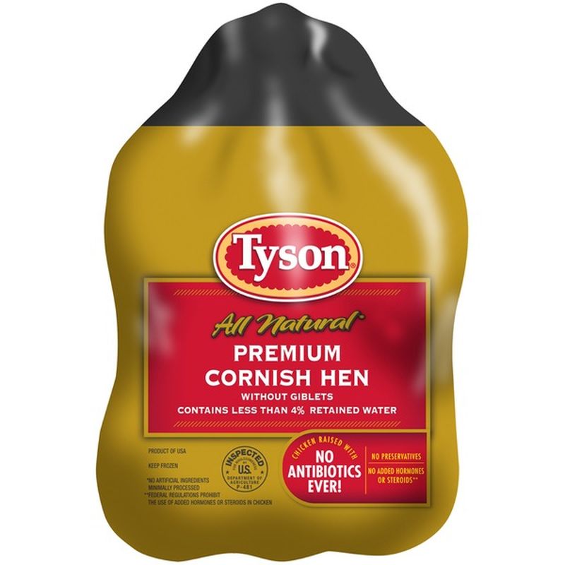 Tyson All Natural Premium Cornish Hen (22 Oz) - Instacart