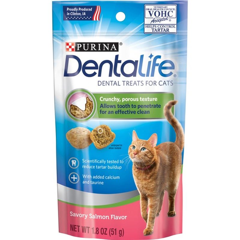 Purina DentaLife Made in USA Facilities Cat Dental Treats, Savory