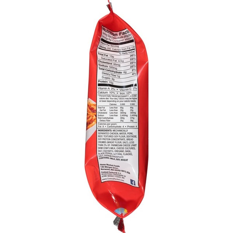 Cooked Perfect Us Italian Style Meatballs (14 oz) from Wegmans Instacart