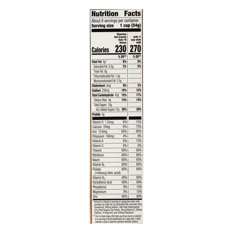 Cheerios Oat Crunch Oats N Honey 15 2 Oz Instacart