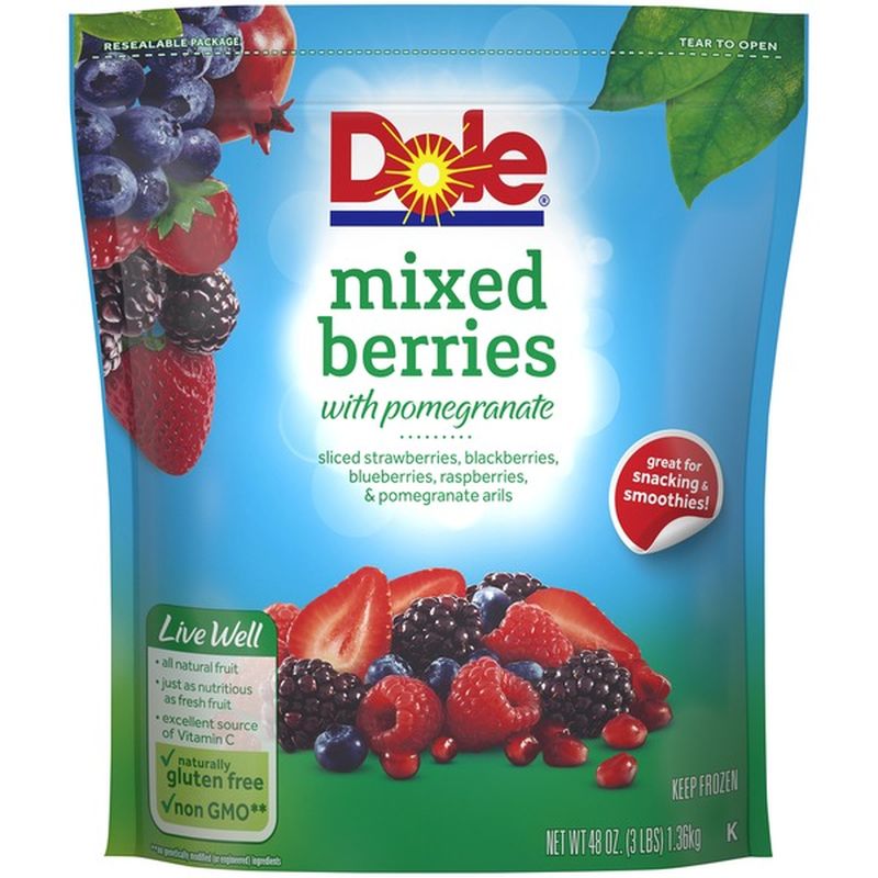 Dole With Pomegranate Dole Mixed Berries With Pomegranate Fruit Oz Instacart