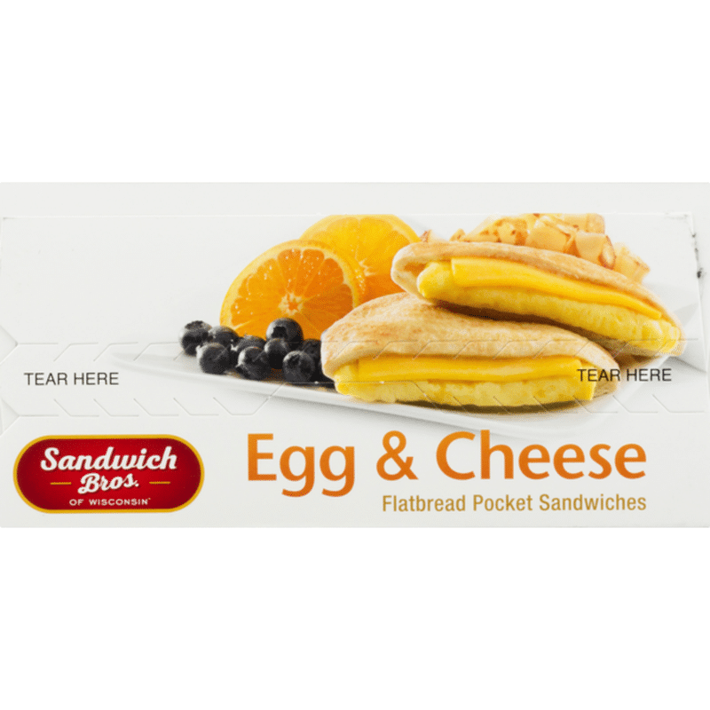 Sandwich Bros. of Wisconsin Flatbread Pocket Sandwiches Egg & Cheese
