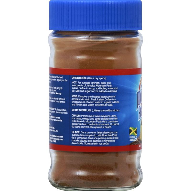 Jamaica Mountain Peak Coffee, Instant, Original (3.5 oz) Instacart