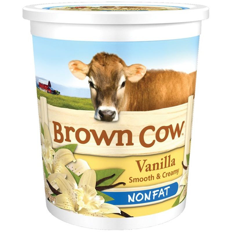 Brown Cow Nonfat Vanilla Yogurt (32 oz) - Instacart