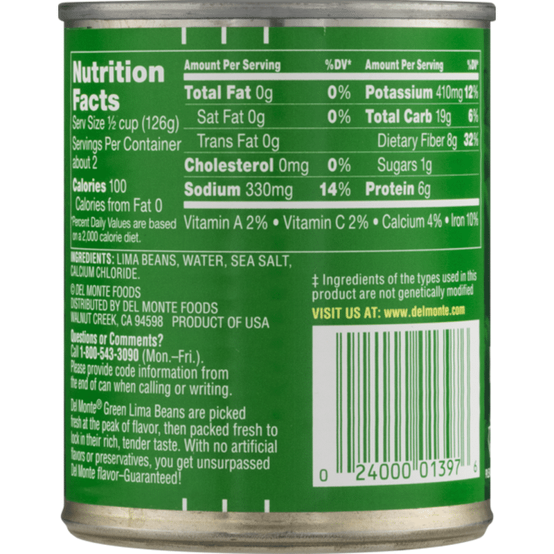 Del Monte Fresh Cut Harvest Selects Lima Beans (8.5 oz) Instacart