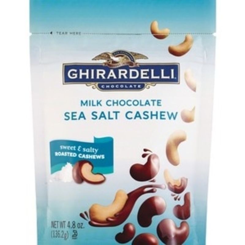 Ghirardelli Chocolate Milk Chocolate Sea Salt Roasted Cashews (4.8 oz
