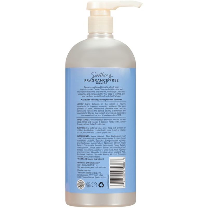 Jason Soothing Fragrance Free Shampoo 32 Fl Oz Instacart