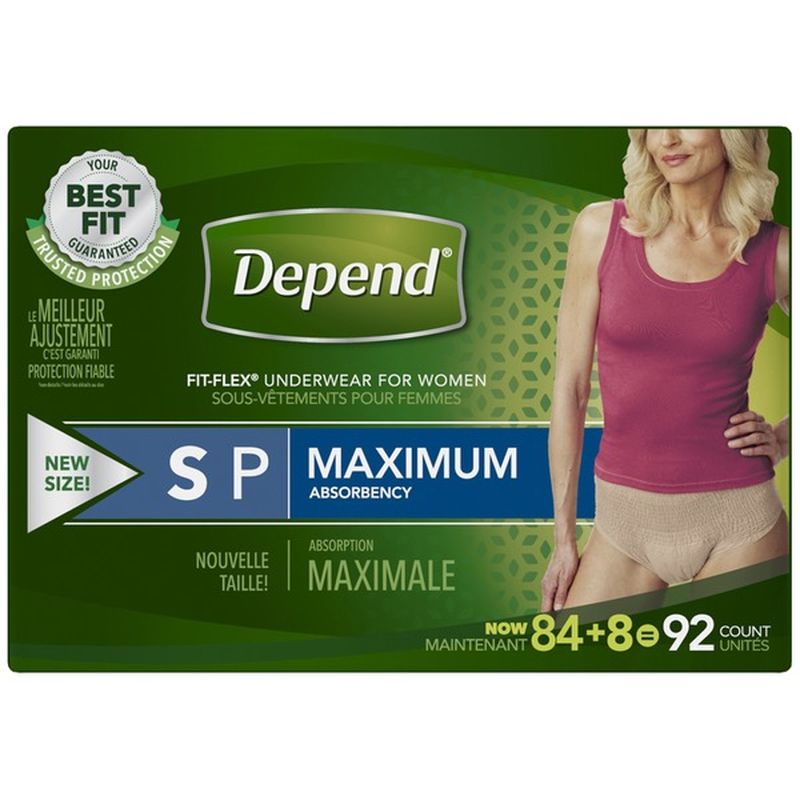 Depend FITFLEX Incontinence Underwear for Women, Maximum Absorbency (92 ct) from Costco Instacart