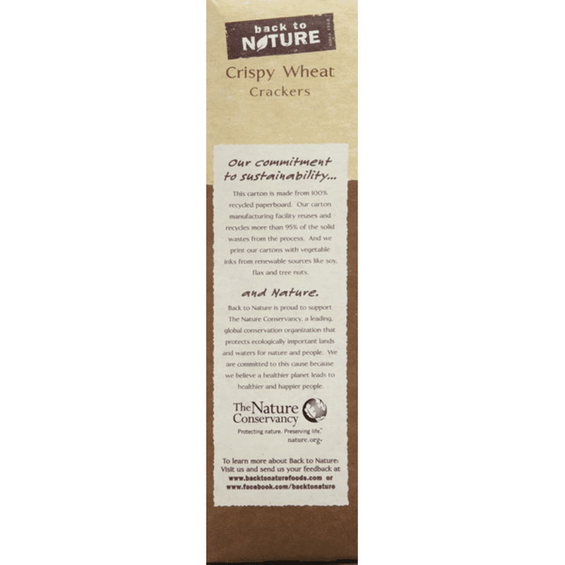 Back To Nature Crackers Crispy Wheat 8 Oz Instacart