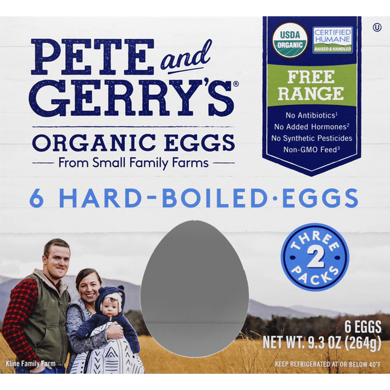 Pete and Gerrys Eggs, Organic, Hard-Boiled, Free Range (6 each) from ...