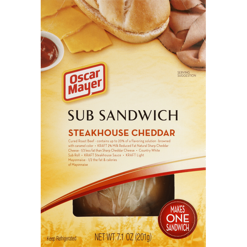 Oscar Mayer Sub Sandwich, Steakhouse Cheddar (7.1 oz) Delivery or