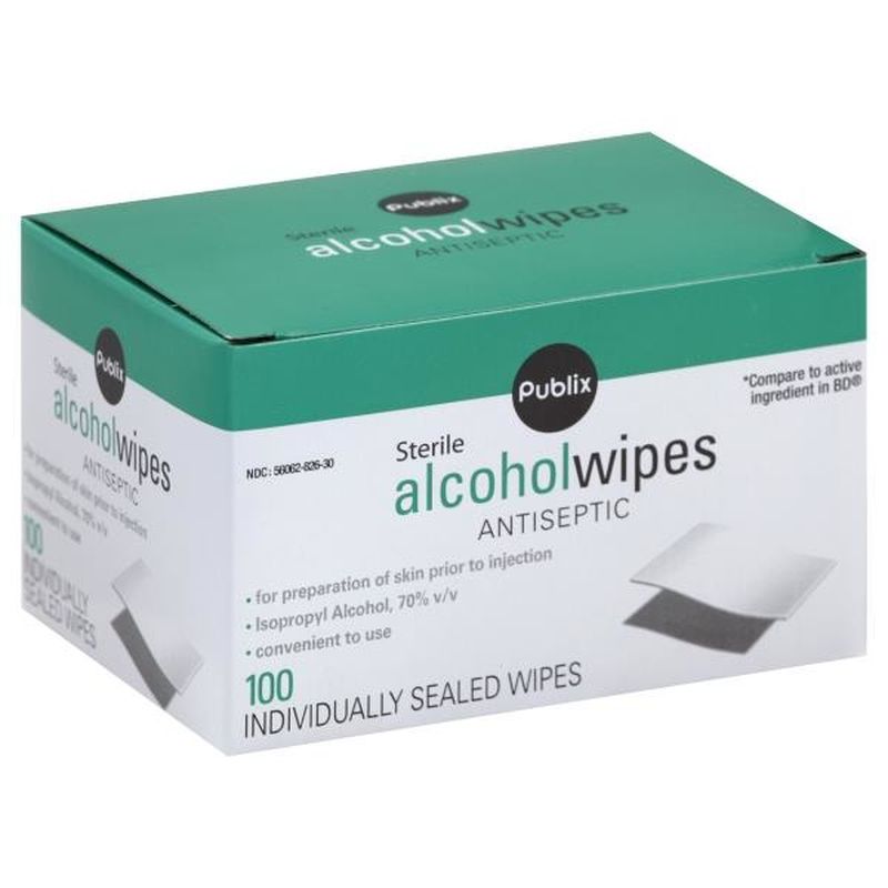 Publix Sterile Alcohol Wipes (100 ct) from Publix Instacart