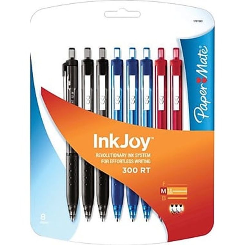 Paper Mate Medium Point Black InkJoy 300RT Retractable Ballpoint Pens ...