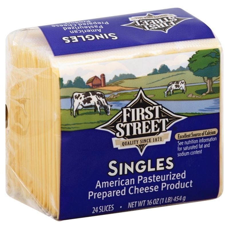First Street Singles American Pasteurized Prepared Cheese Product (16