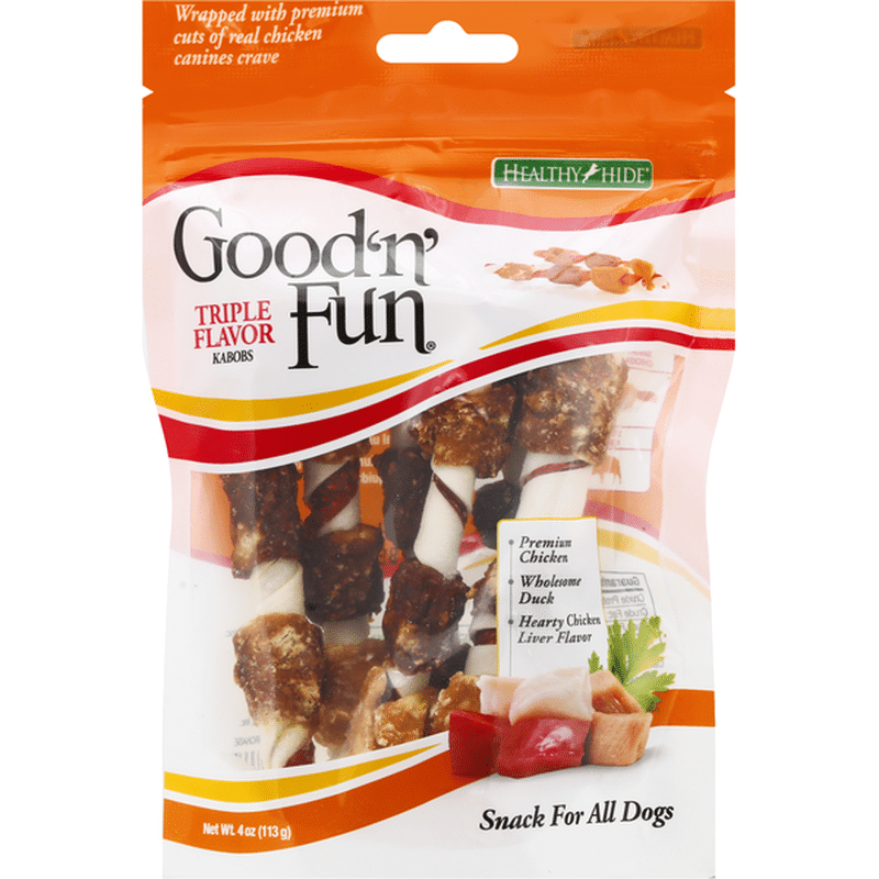 Good N Fun Snack for All Dogs, Triple Flavor, Kabobs (4 oz) - Instacart