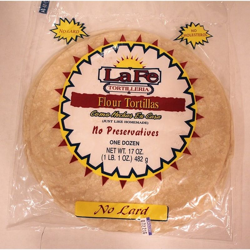 La Fe 9" No Pork Flour Tortillas