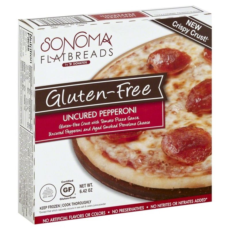 Donatos Flatbread Gluten Free Uncured Pepperoni 6 42 Oz Instacart