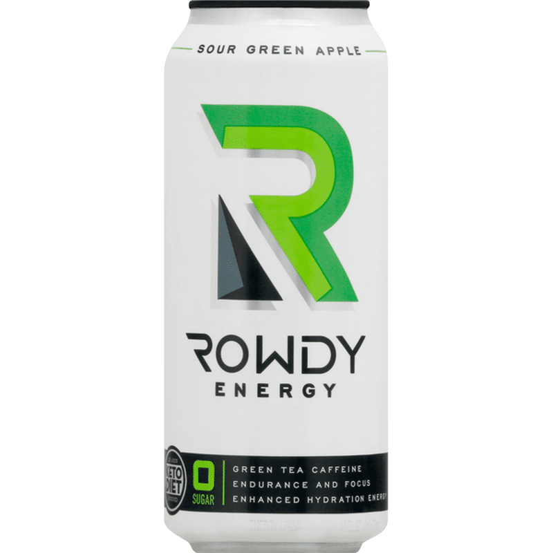 Rowdy Energy Energy Drink, Sour Green Apple (1 each) Instacart