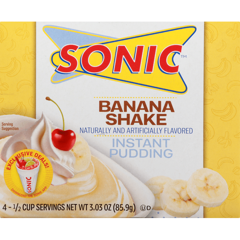 Sonic Instant Pudding, Banana Shake (3.03 oz) Instacart