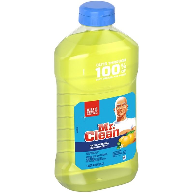 Mr. Clean Antibacterial MultiSurface Cleaner, Summer Citrus (45 oz