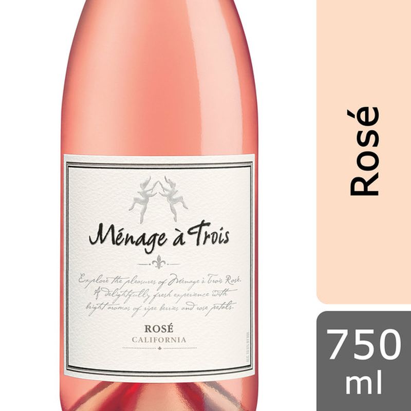 Menage a Trois Rosé Wine (750 ml) Instacart