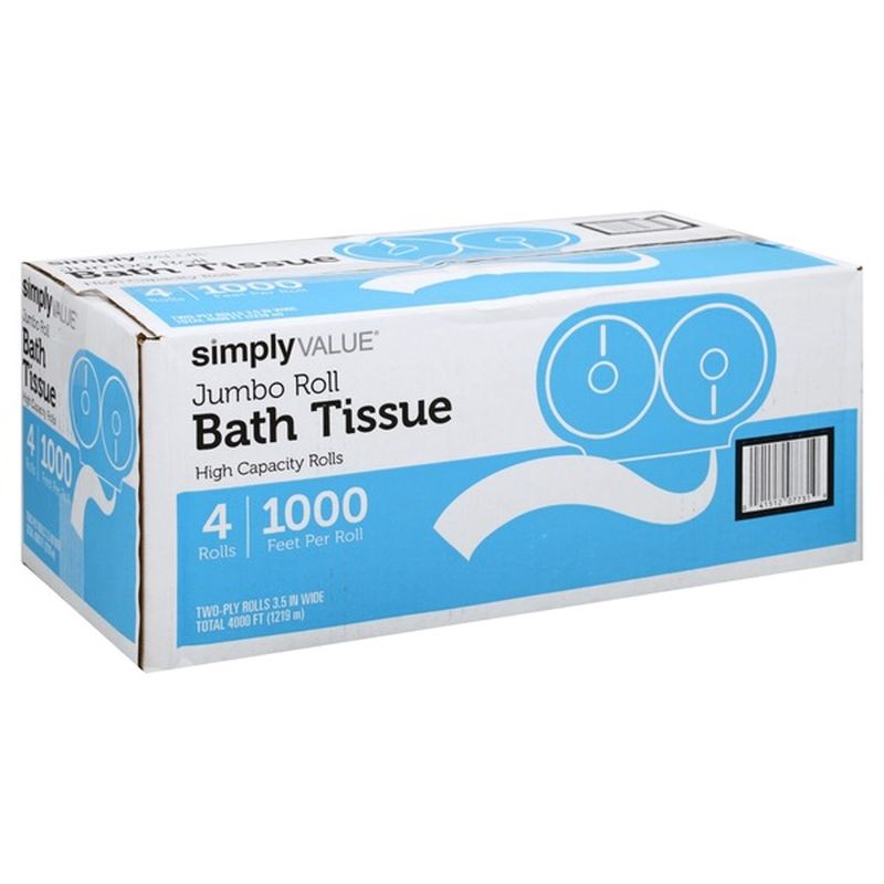 Simply Value Jumbo Roll Bath Tissue (4 ct) Instacart