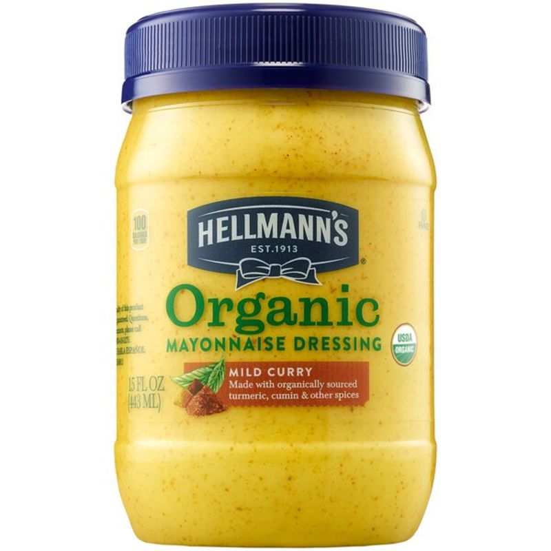 Hellmann&amp;#39;s Mayonnaise Dressing Organic Mild Curry (15 oz) - Instacart