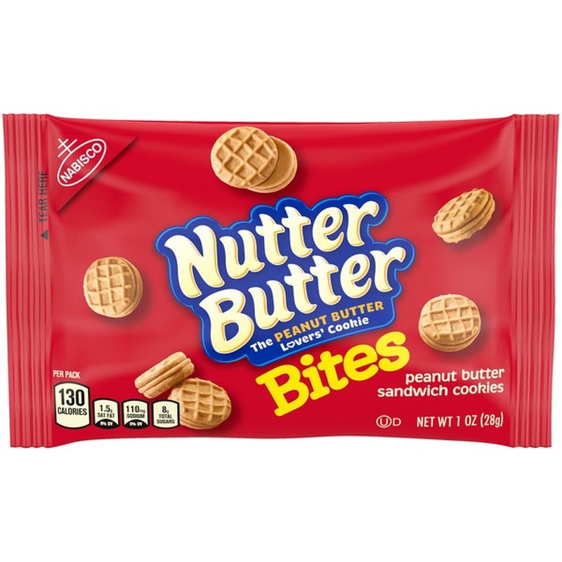 Nutter Butter Bites Peanut Butter Sandwich Cookies Snack Pack 1 Oz Instacart