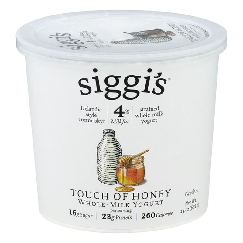 Siggi's Touch of Honey Skyr Icelandic Strained Whole-Milk Yogurt (24 oz ...