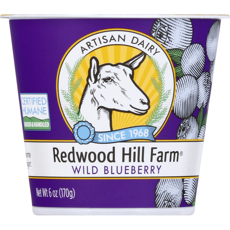 Redwood Hill Farm Yogurt Goat Milk Wild Blueberry 6 Oz Instacart
