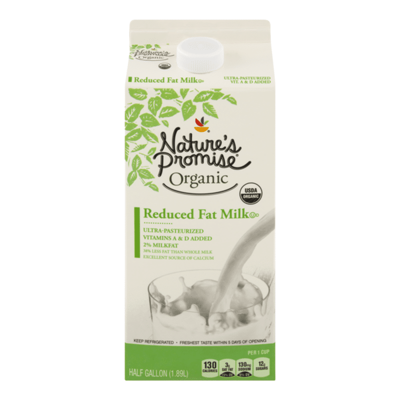 Nature's Promise Organic 2% Milk (0.5 gal) from Stop & Shop - Instacart