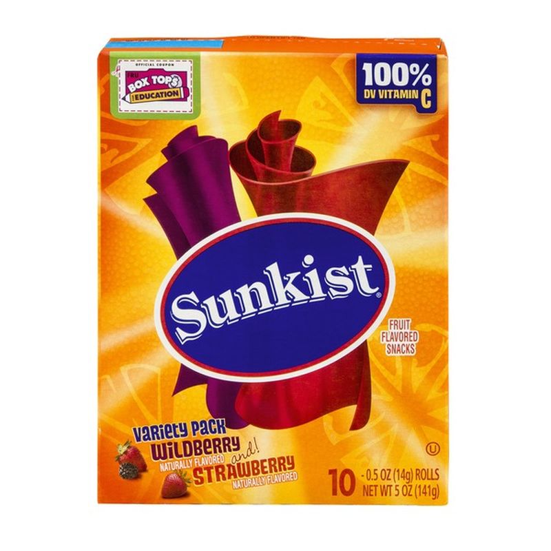 Sunkist Fruit Flavored Snacks Variety Pack 10 CT (0.5 oz) Instacart