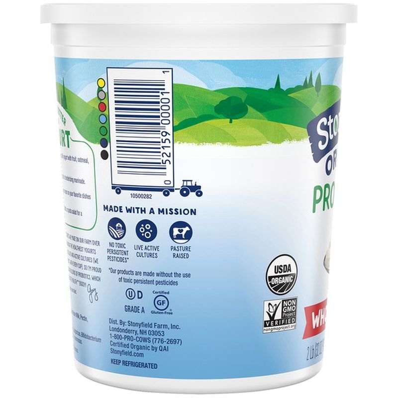 Stonyfield® Organic Plain Whole Milk Probiotic Yogurt (32 oz) from