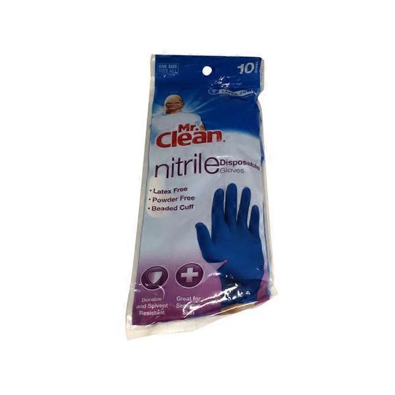 Mr. Clean Nitrile Disposable Gloves (10 ct) Instacart
