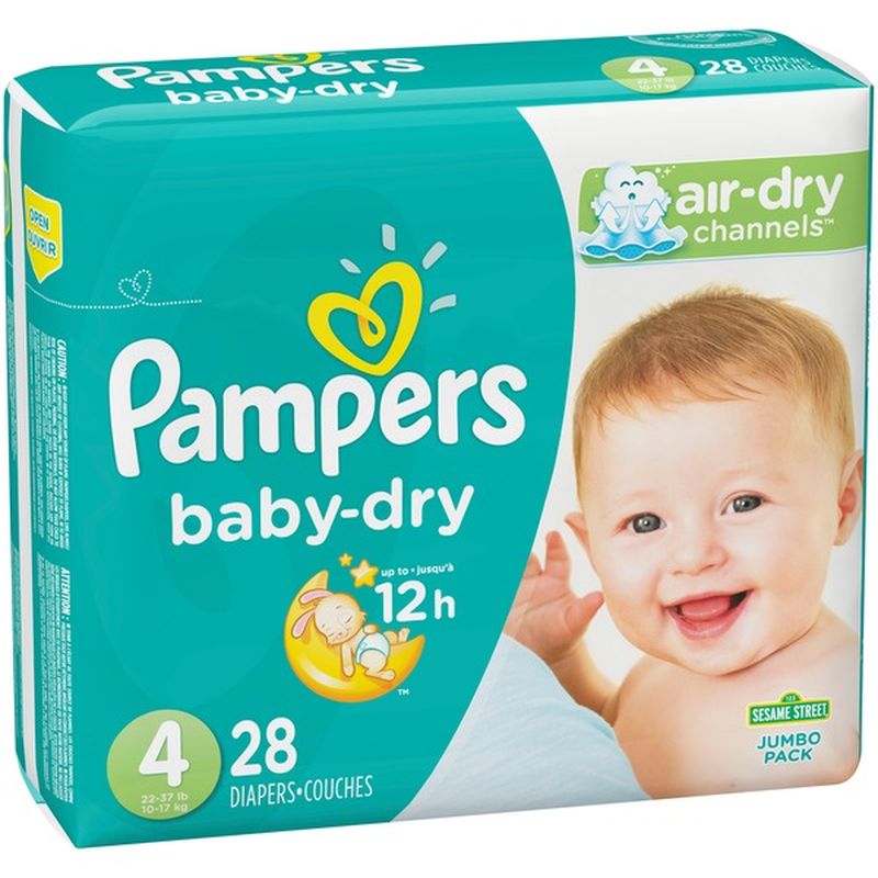 Pampers Baby-Dry Diapers Size 4 (28 ct) from CVS Pharmacy® - Instacart