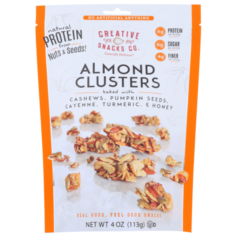 Creative Snacks Co. Almond Clusters, Baked with Cashews, Pumpkin Seeds