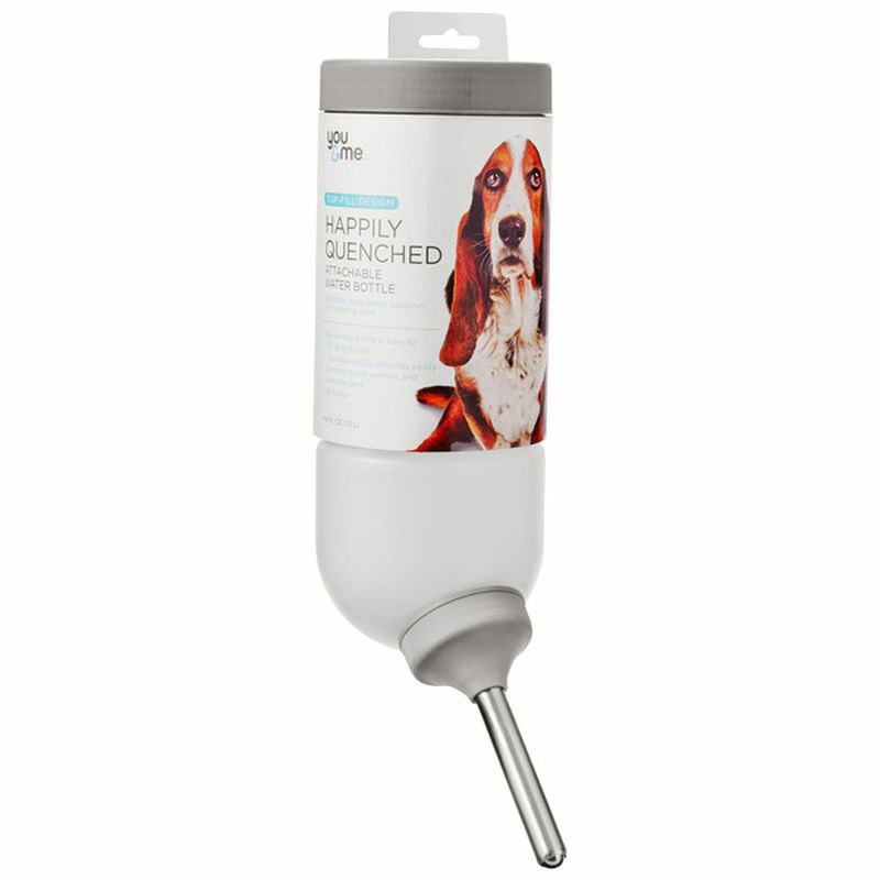 You & Me Gray Topfill Dog Water Bottle