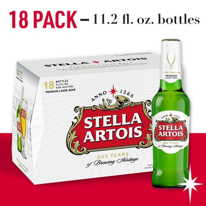 Stella Artois Lager Beer Bottles (11.2 fl oz) - Instacart