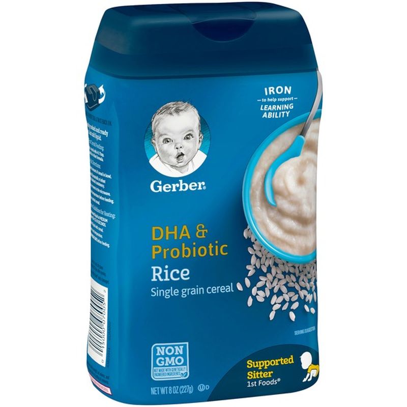 Gerber DHA and Probiotic SingleGrain Rice Baby Cereal