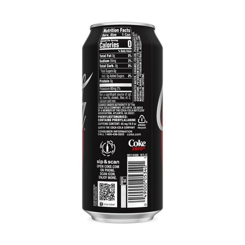 Coca-Cola Zero Sugar Diet Soda Soft Drink (16 oz) from Walmart - Instacart