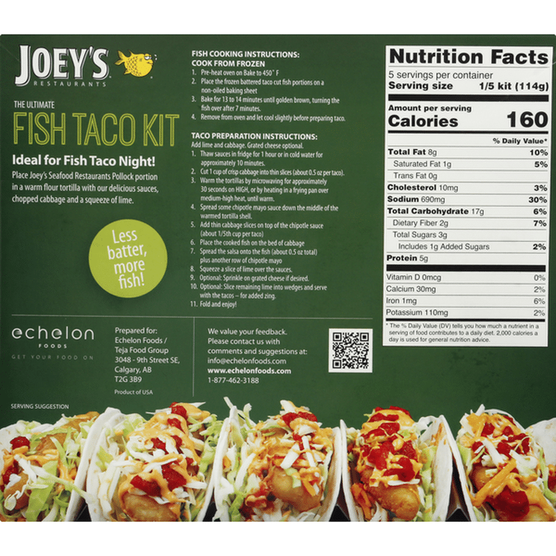 Joeys Fish Taco Kit The Ultimate 20 Oz Instacart