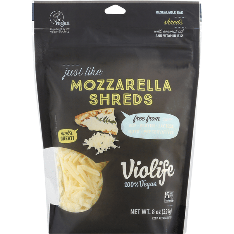 Violife Mozzarella Shreds, 100 Vegan (8 oz) Instacart