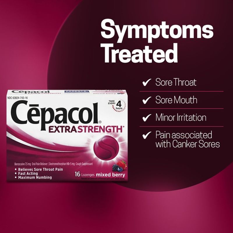 Cepacol® Extra Strength Sore Throat & Cough Relief Lozenges, Mixed