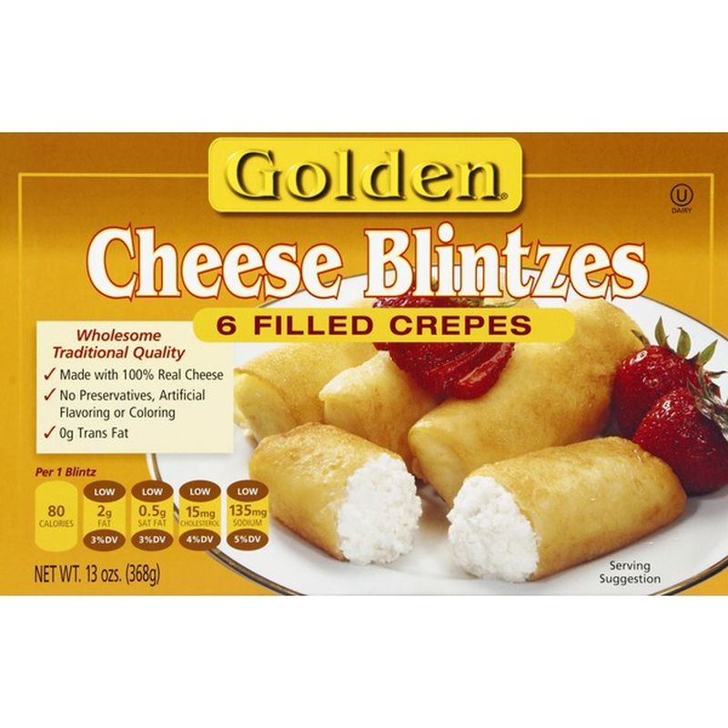 Golden. Cheese Blintzes, Filled Crepes (6 ct) Instacart